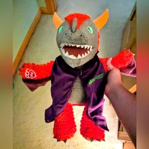 BUILD-A-BEAR "Charlock" Magiquest Plush Dragon w/Cape Glow In The Dark, EUC!!!!